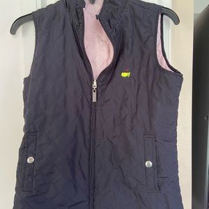 Reversible Masters Tournament golf vest- pink, black,small